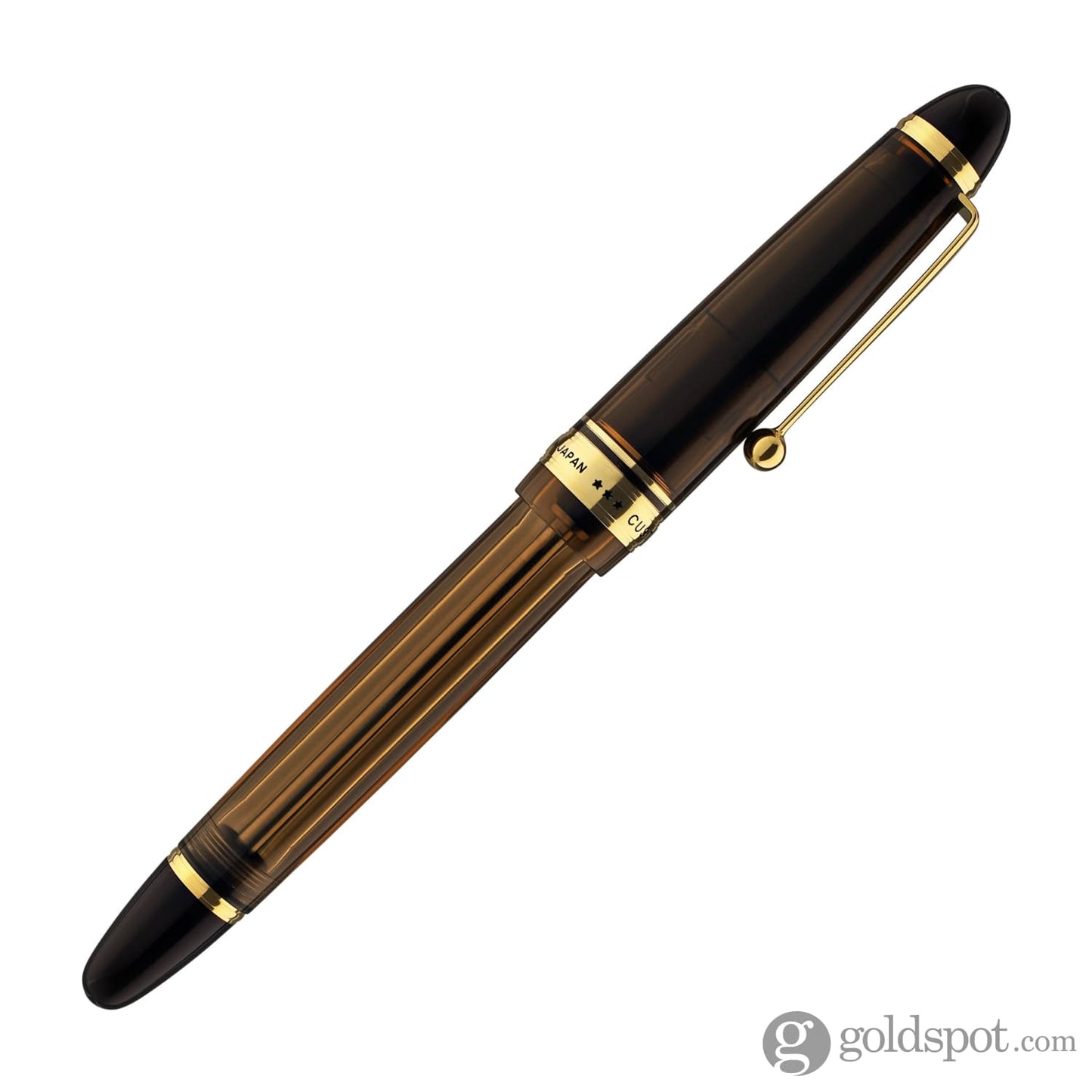 Pilot Custom 823 Fountain Pen in Amber with Gold Trim - 14K Gold Fountain Pen