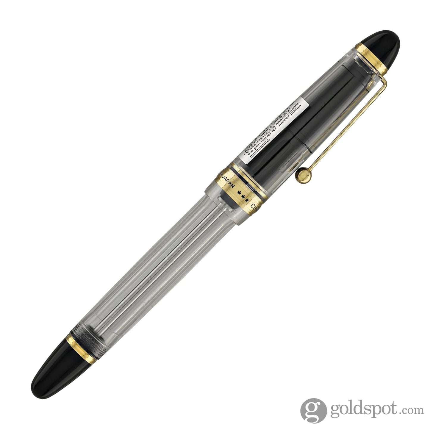 Pilot Custom 823 Fountain Pen in Clear with Gold Trim - 14K Gold Fountain Pen