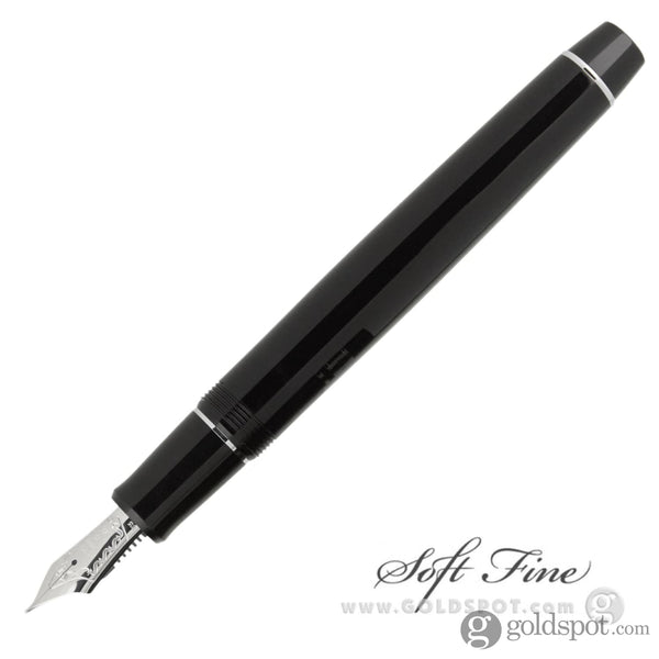 Pilot Custom 912 Fountain Pen in Black/Rhodium - 14K Gold Soft Fine Fountain Pen