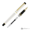 Pilot Grance Fountain Pen in Pearl White - 14k Gold Nib Fountain Pen