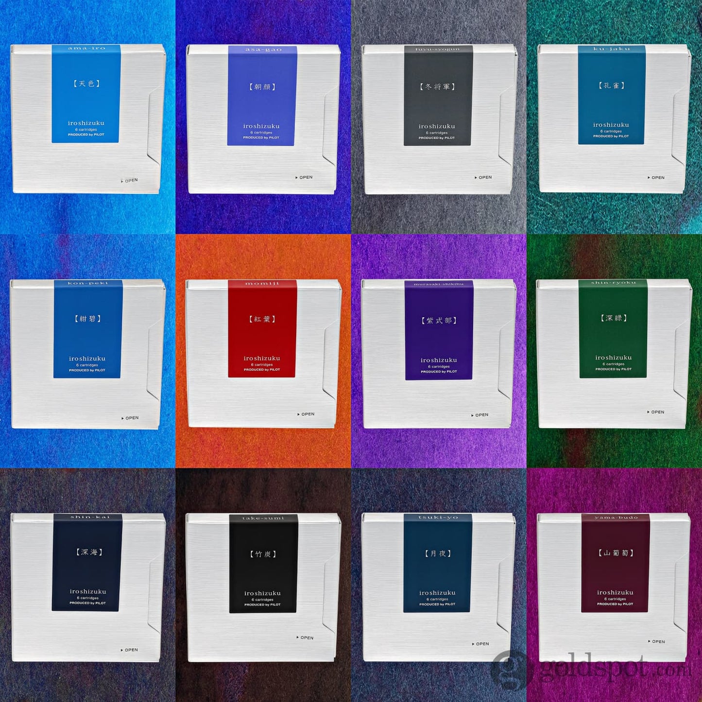 Namiki Pilot Iroshizuku Ink Cartridges in Asa-gao (Morning Glory) - Pack of 6 Bottled Ink