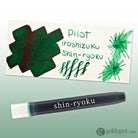 Namiki Pilot Iroshizuku Ink Cartridges in Shin-ryoku (Forest Green) - Pack of 6 Bottled Ink
