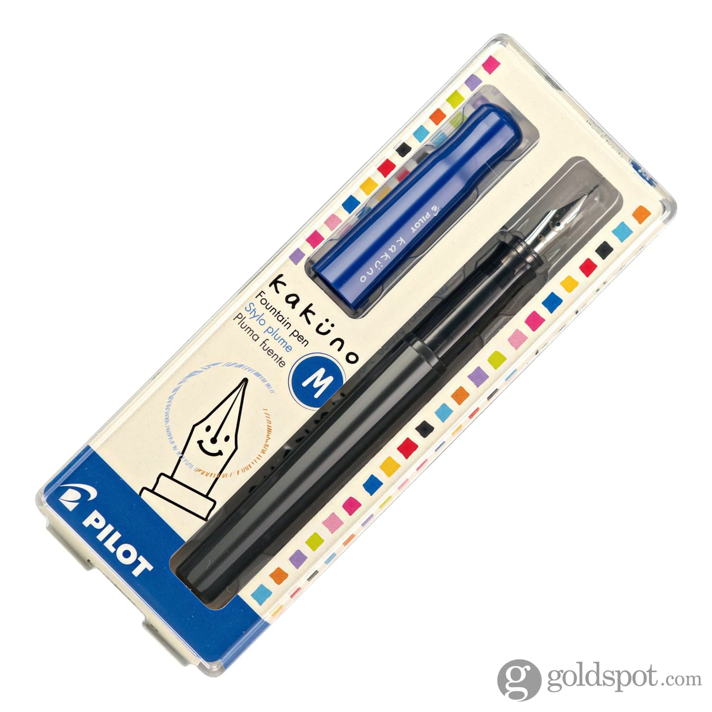 Pilot Kakuno Fountain Pen in Blue/Grey - Medium Point Fountain Pen