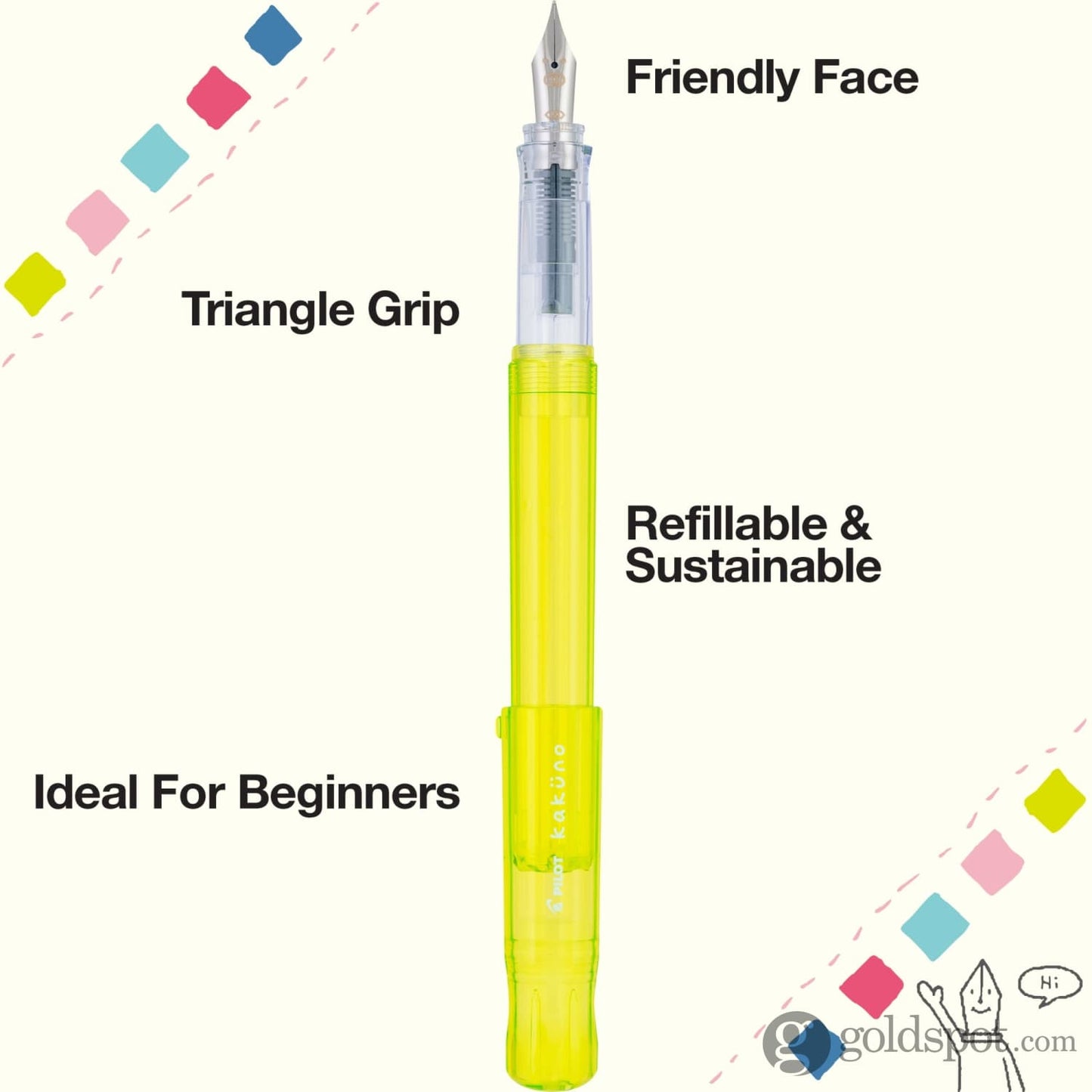 Pilot Kakuno Fountain Pen in Translucent Green