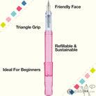 Pilot Kakuno Fountain Pen in Translucent Pink