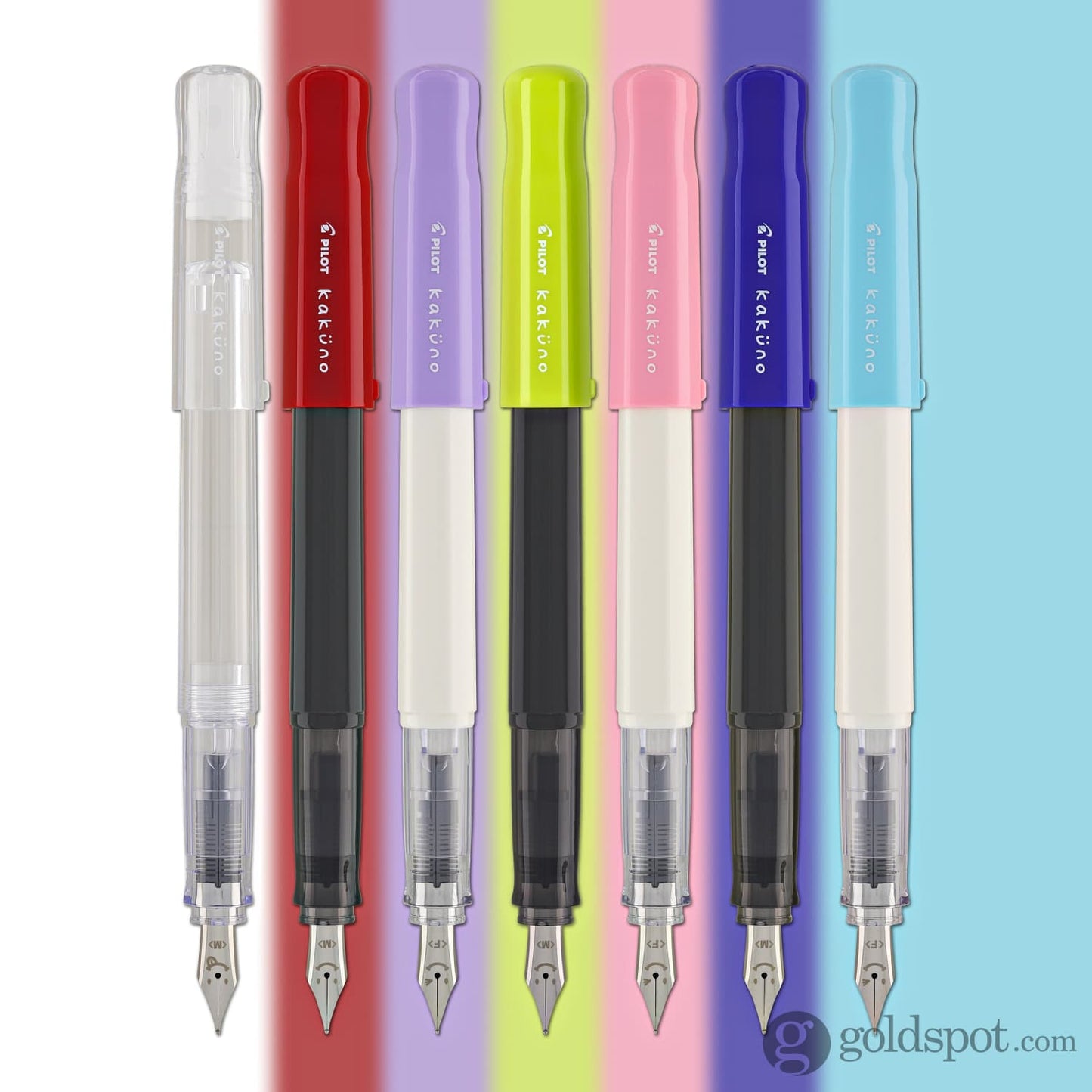 Pilot Kakuno Fountain Pen in Turquoise/White - Fine Point Fountain Pen