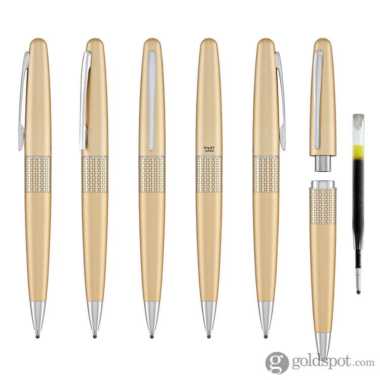 Pilot Metropolitan Ballpoint Pen in Zig Zag Gold Ballpoint Pens