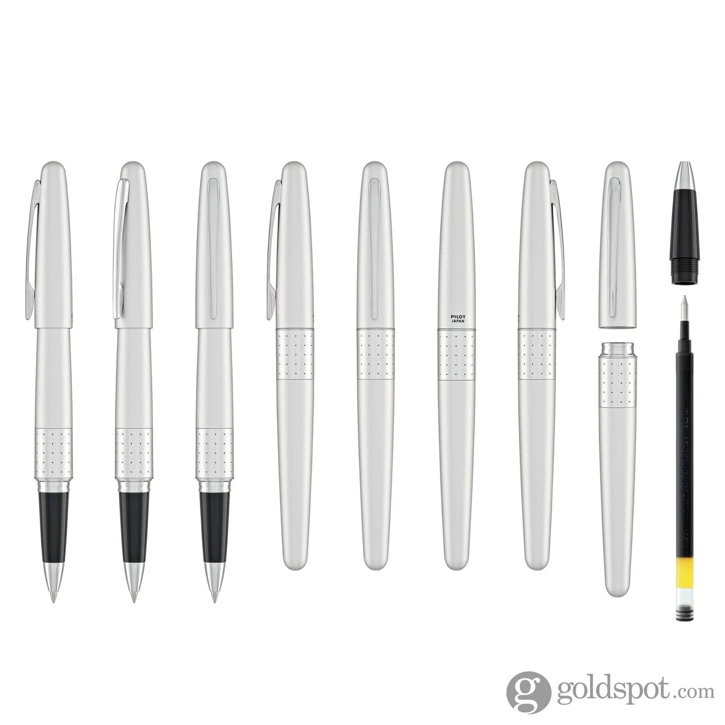 Pilot Metropolitan Rollerball Pen in Silver with Dot Design Rollerball Pen