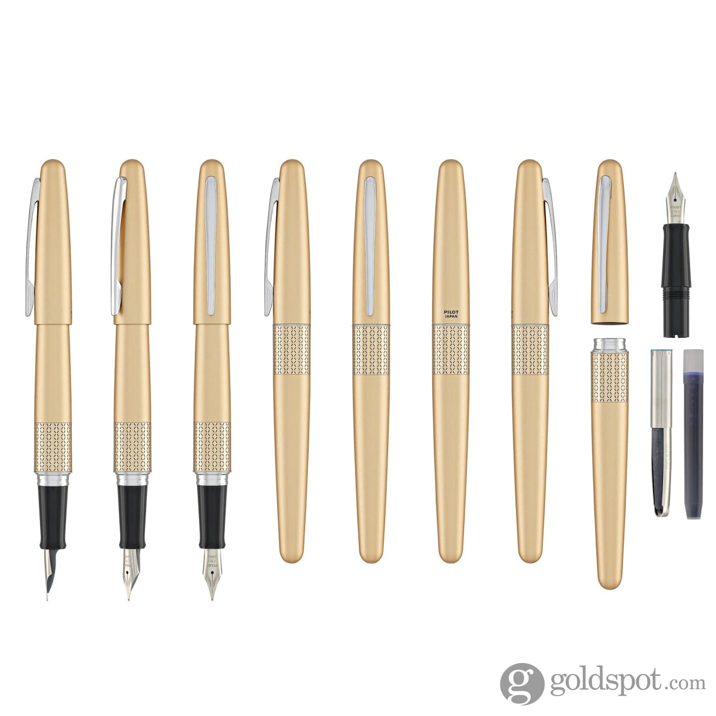 Pilot Metropolitan Zig Zag Gold Fountain Pen - Medium Point Fountain Pen