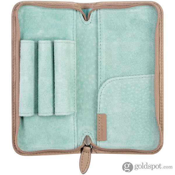 Pilot Pensemble 3 Piece Case in Beige/Light Blue Pen Case