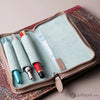 Pilot Pensemble 3 Piece Case in Beige/Light Blue Pen Case