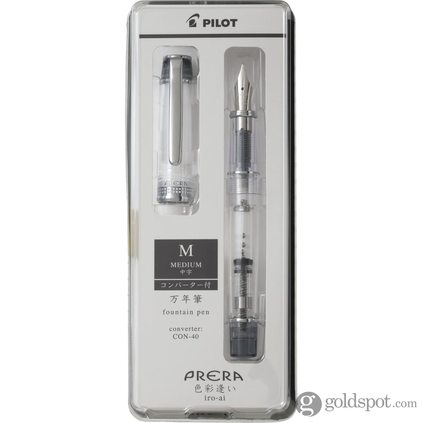 Pilot Prera Clear Fountain Pen in Black Medium Fountain Pen