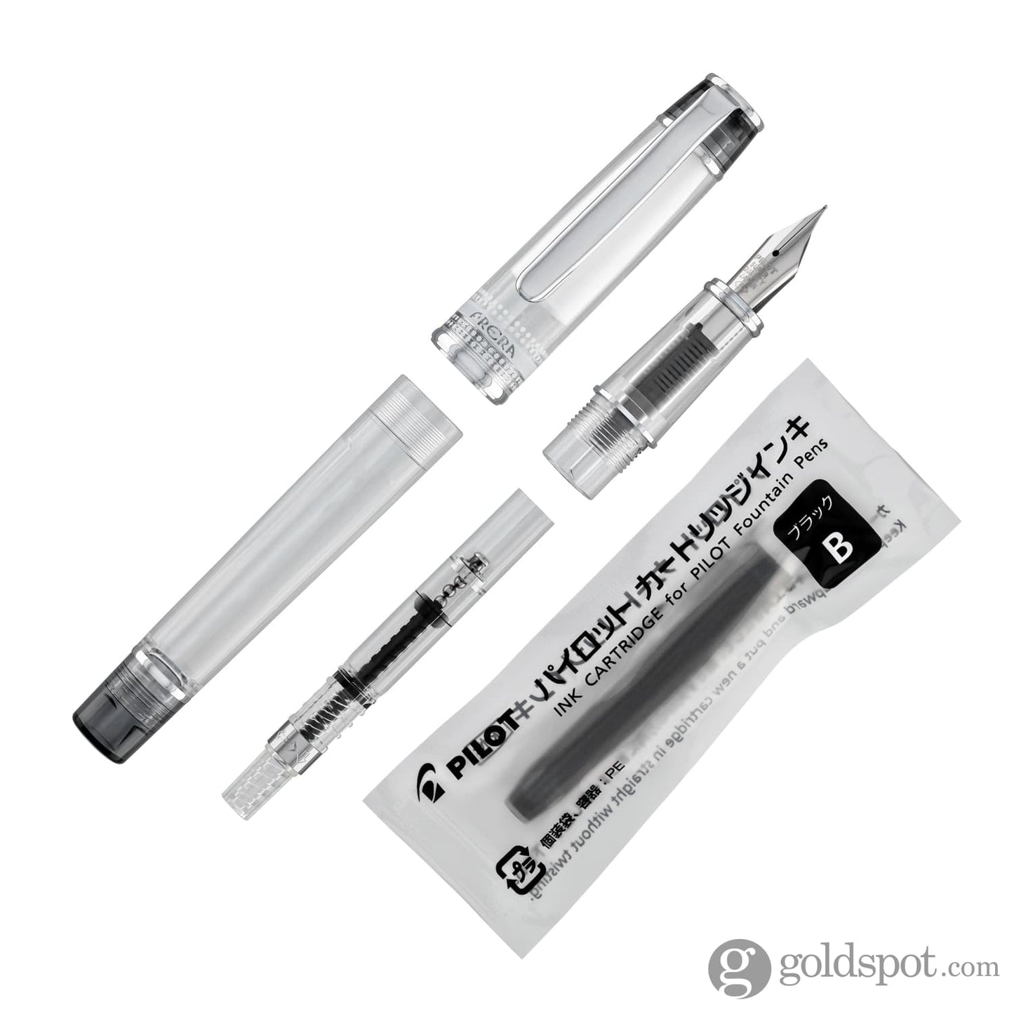 Pilot Prera Clear Fountain Pen in Black Fountain Pen