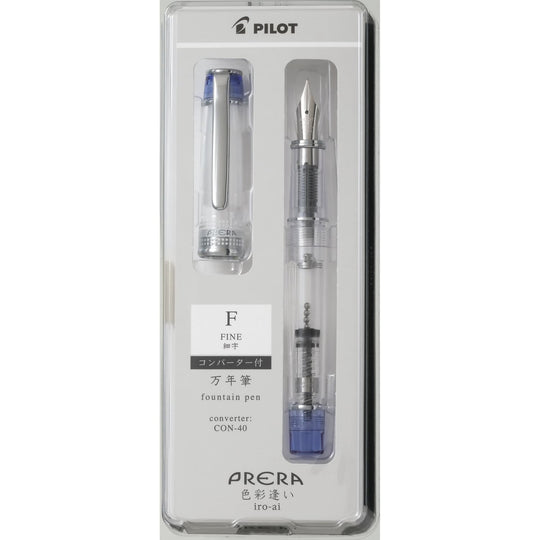 Pilot Prera Clear Fountain Pen in Blue