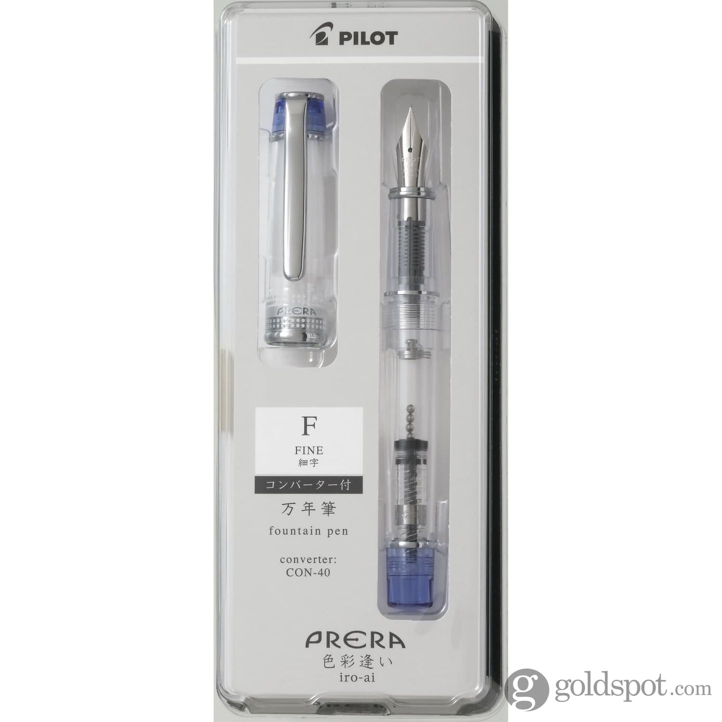 Pilot Prera Clear Fountain Pen in Blue Fountain Pen