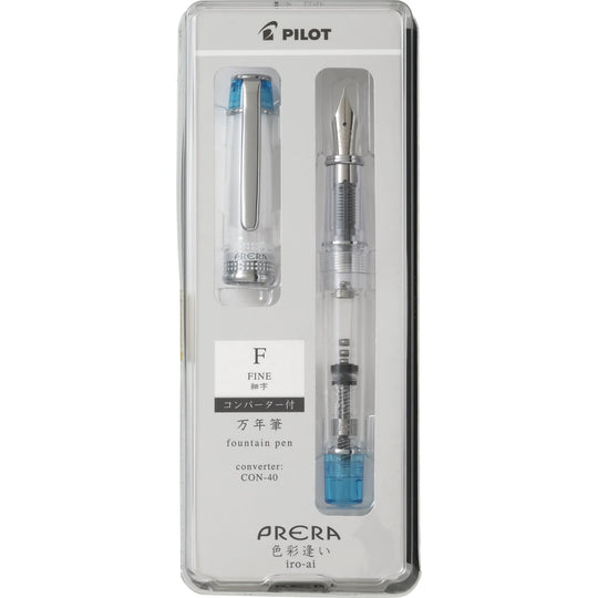 Pilot Prera Clear Fountain Pen in Light Blue