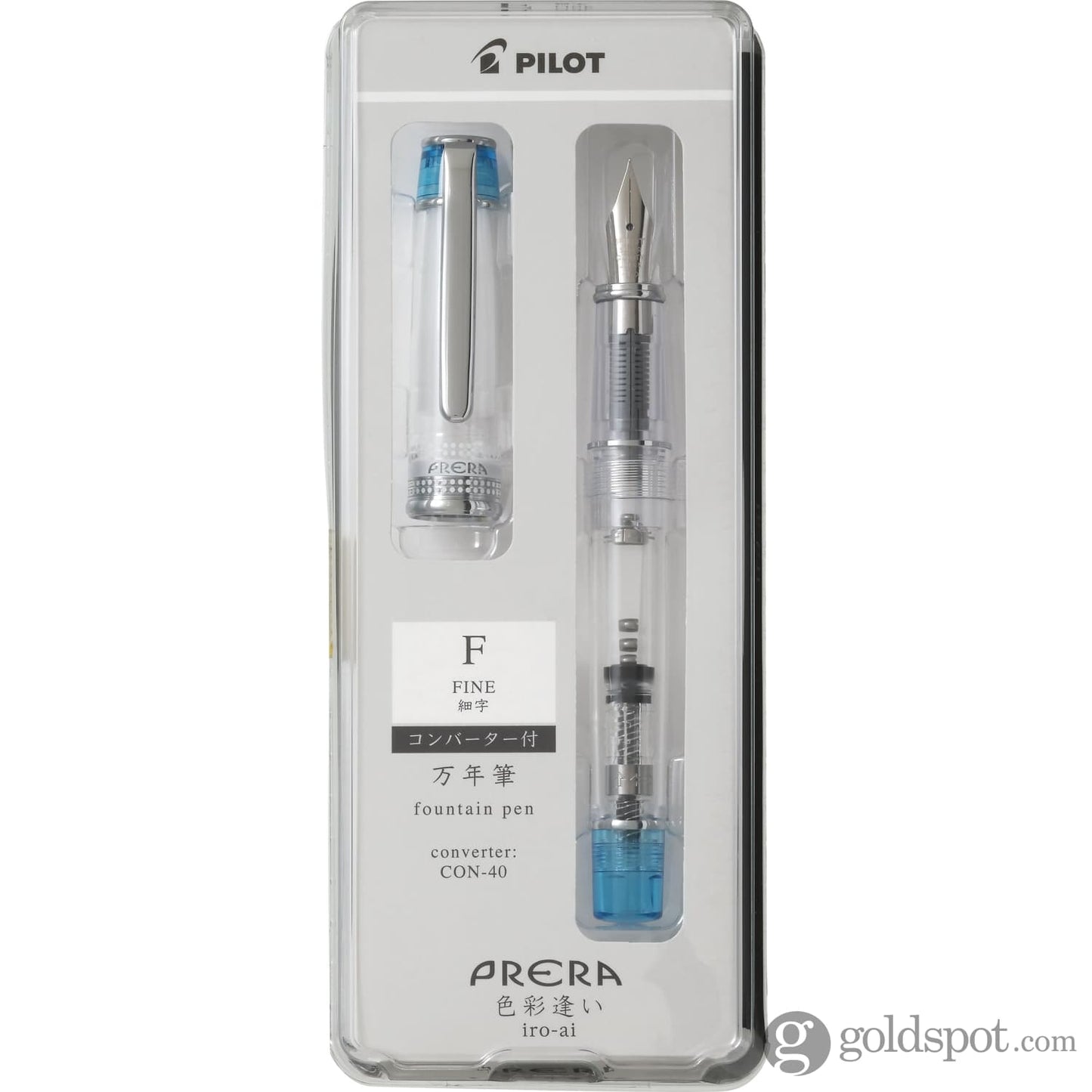 Pilot Prera Clear Fountain Pen in Light Blue Fountain Pen