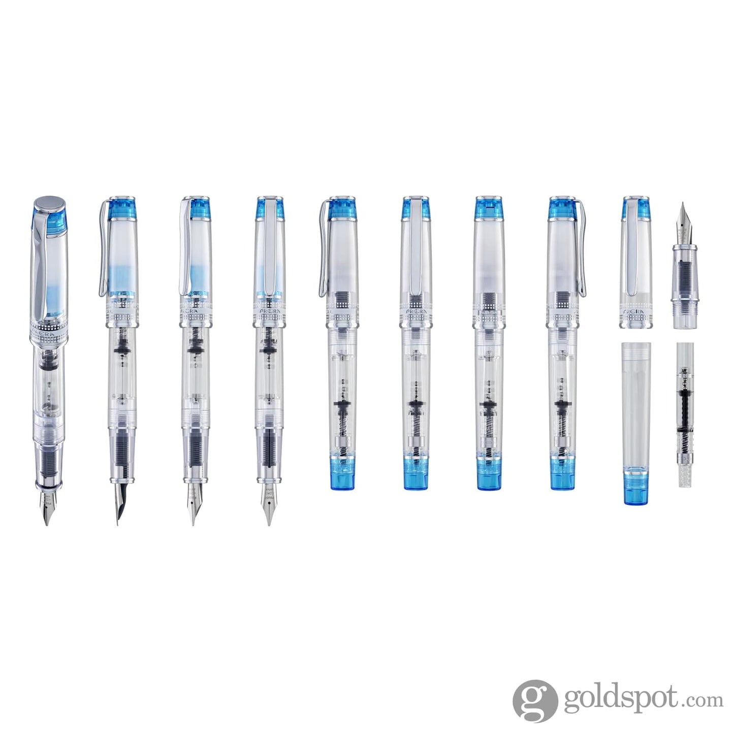 Pilot Prera Clear Fountain Pen in Light Blue Fountain Pen