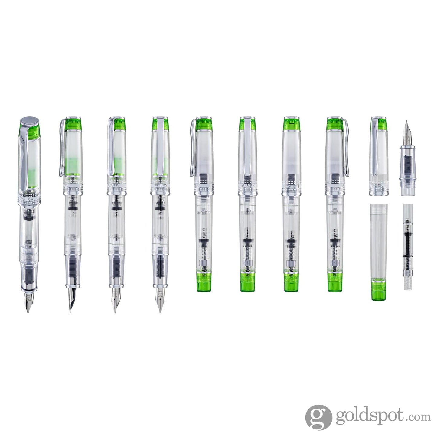 Pilot Prera Clear Fountain Pen in Light Green Fountain Pen