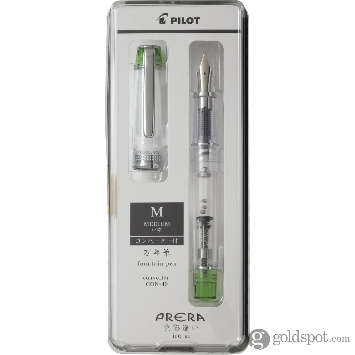Pilot Prera Clear Fountain Pen in Light Green Fountain Pen