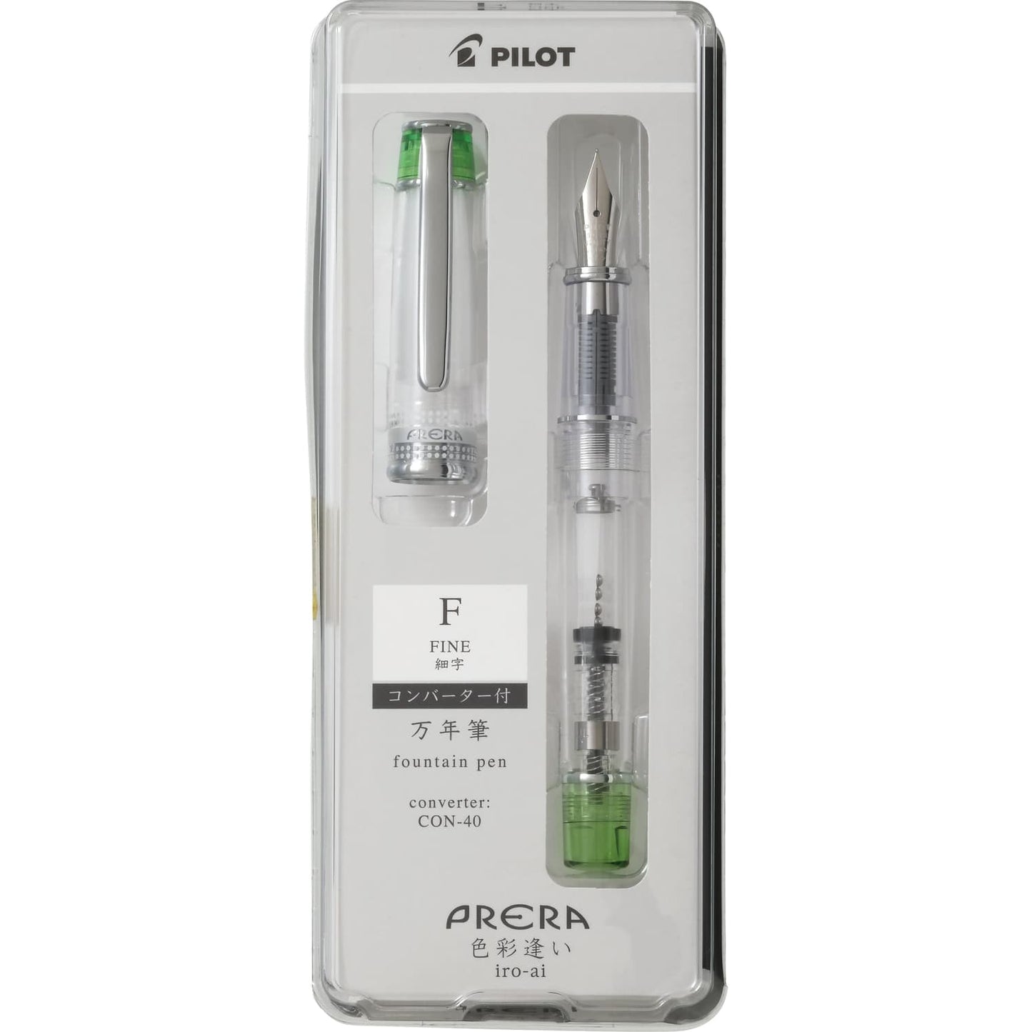 Pilot Prera Clear Fountain Pen in Light Green Fountain Pen