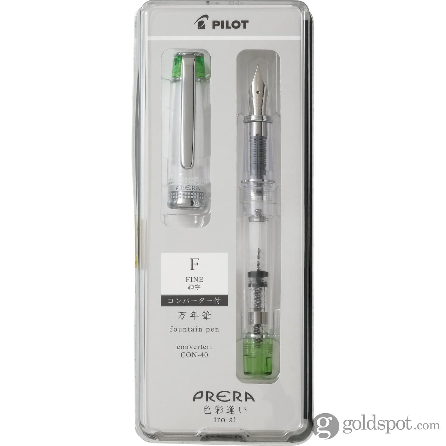 Pilot Prera Clear Fountain Pen in Light Green Fountain Pen