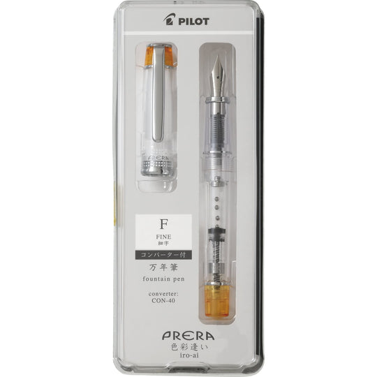 Pilot Prera Clear Fountain Pen in Orange