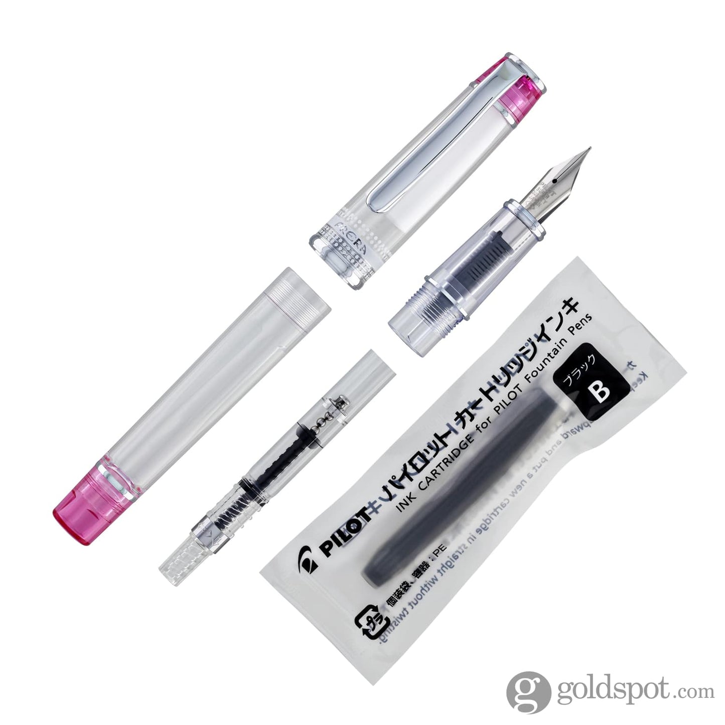 Pilot Prera Clear Fountain Pen in Pink Fountain Pen