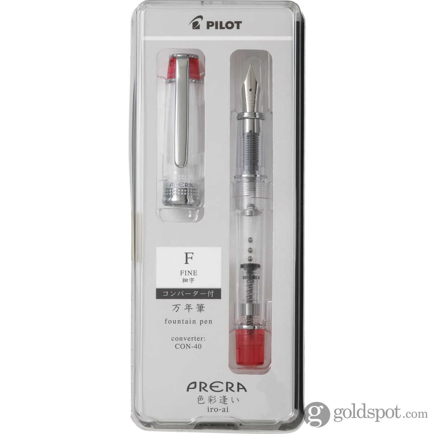 Pilot Prera Clear Fountain Pen in Red Fountain Pen