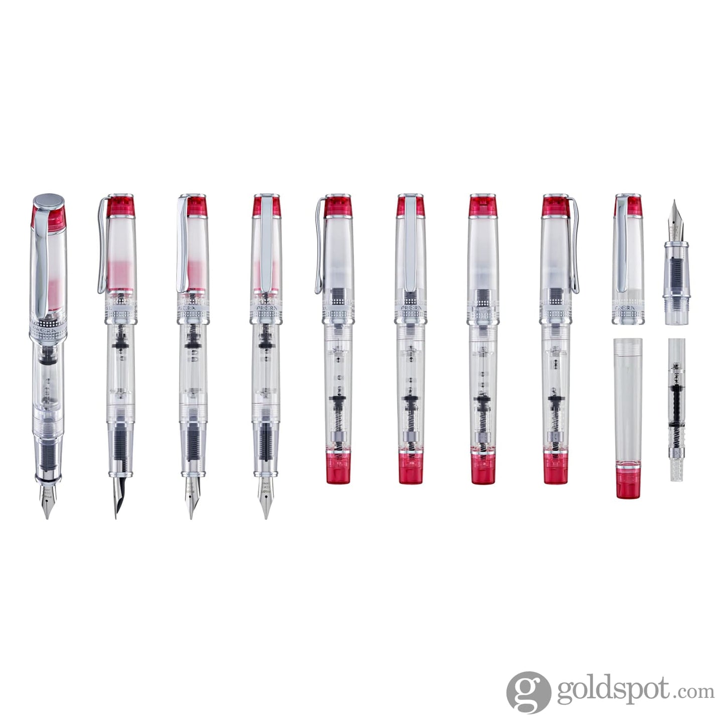 Pilot Prera Clear Fountain Pen in Red Fountain Pen
