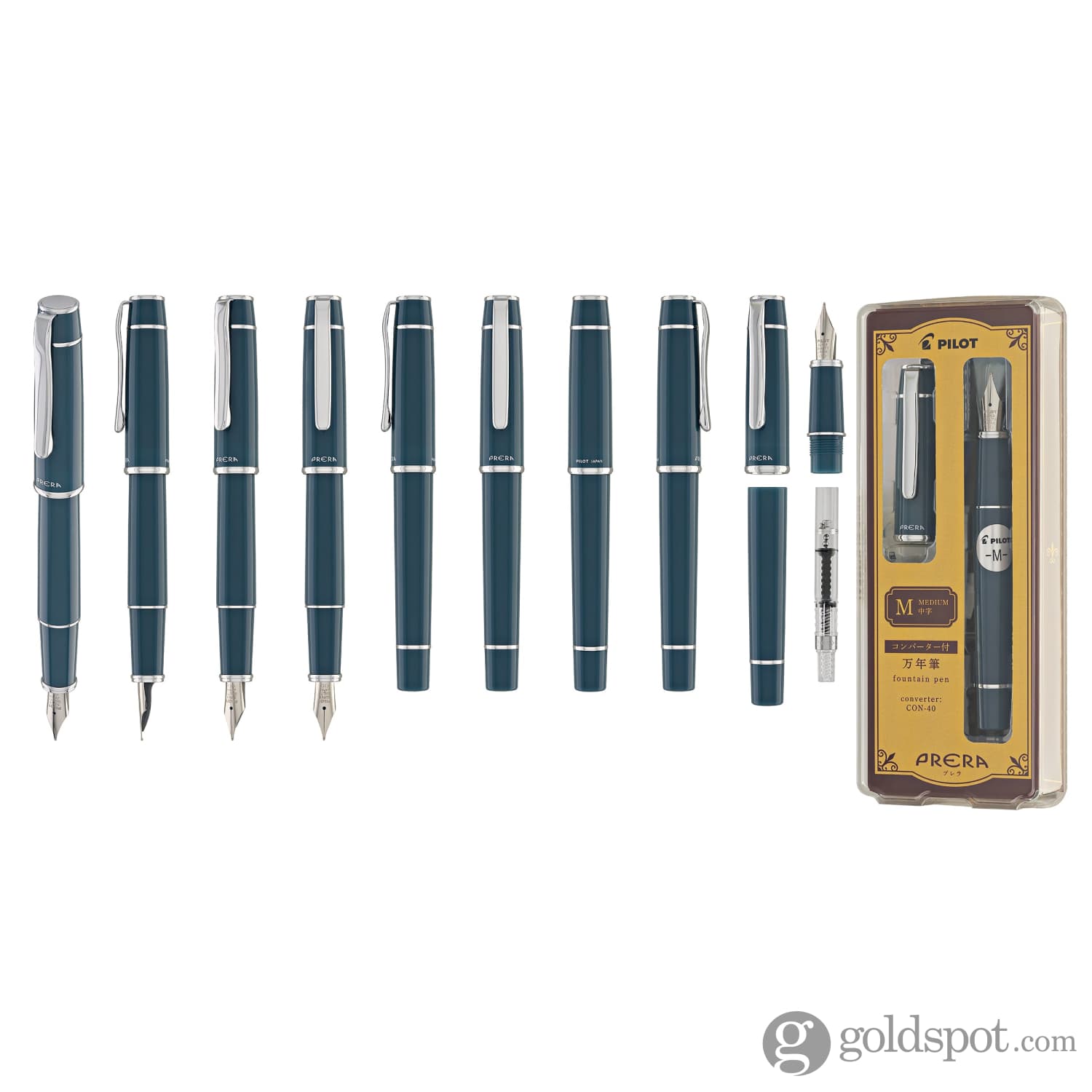 Pilot Prera Fountain Pen in Empress Teal - Goldspot Pens