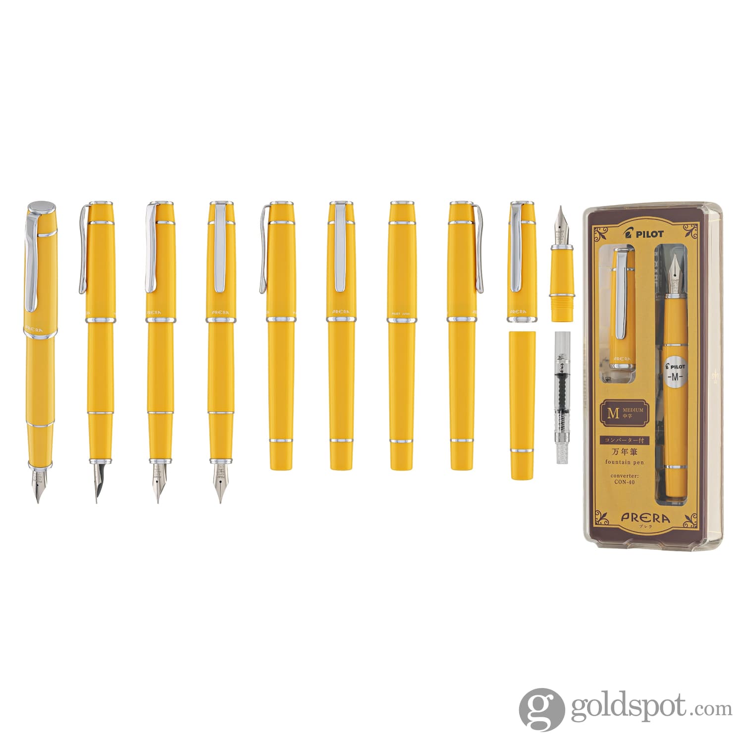 Pilot Prera Fountain Pen in Honey Yellow - Goldspot Pens