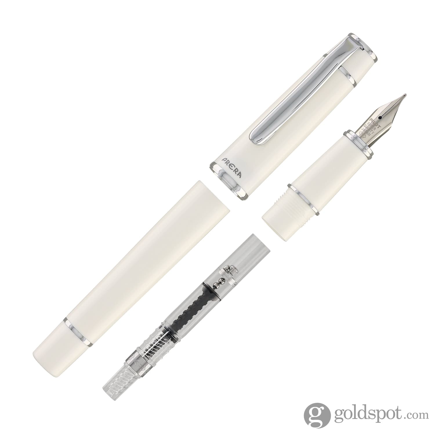 Pilot Prera Fountain Pen in Porcelain White - Goldspot Pens