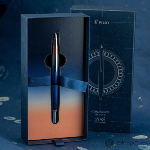 Pilot Vanishing Point Decimo Fountain Pen in 20th Anniversary Limited Edition - 18K Gold Fine Point Fountain Pen