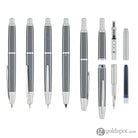 Pilot Vanishing Point Decimo Fountain Pen in Dark Grey - 18K Gold Fountain Pen