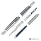 Pilot Vanishing Point Decimo Fountain Pen in Dark Grey - 18K Gold Fountain Pen