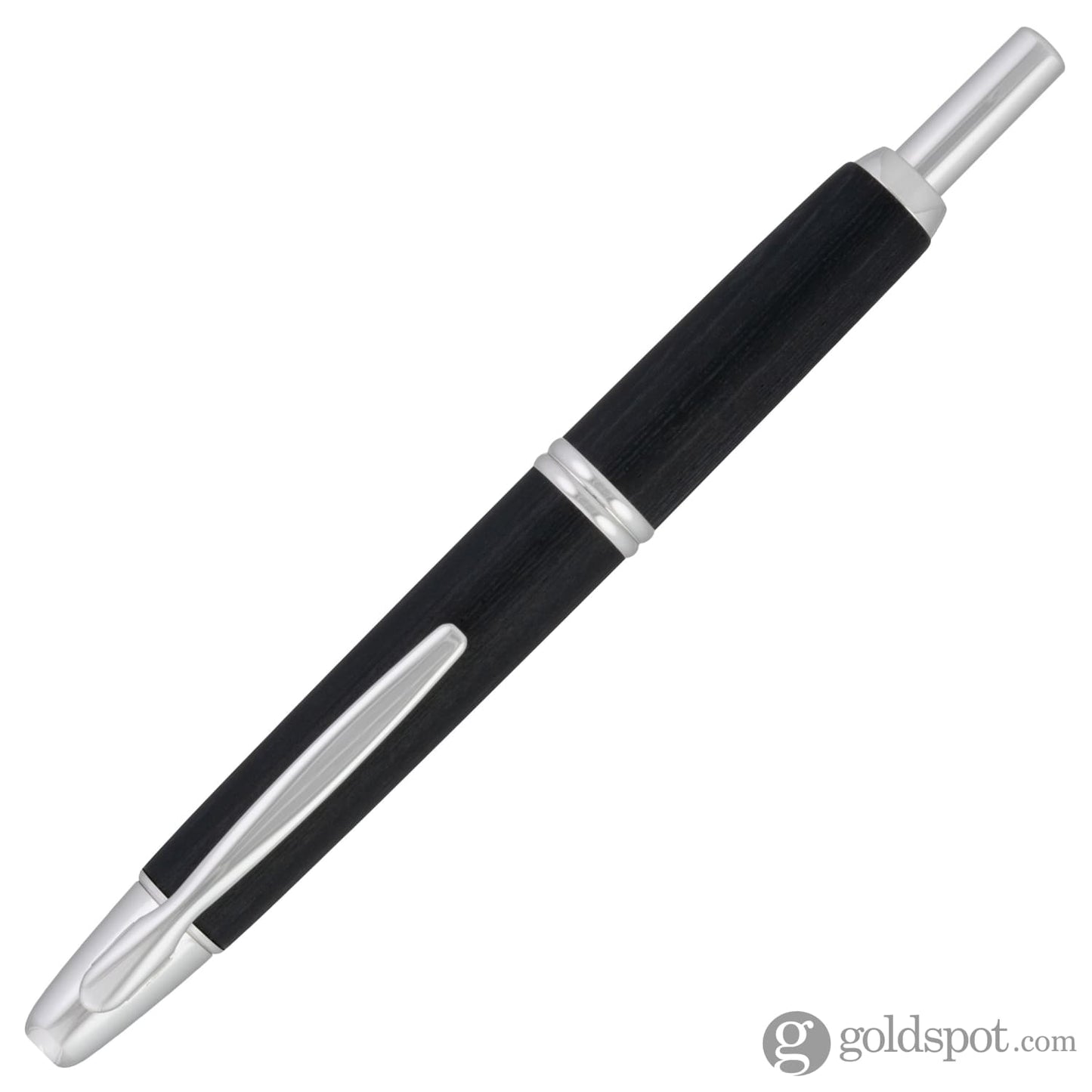 Pilot Vanishing Point Fountain Pen in Birchwood Black - 18K Gold Fountain Pen