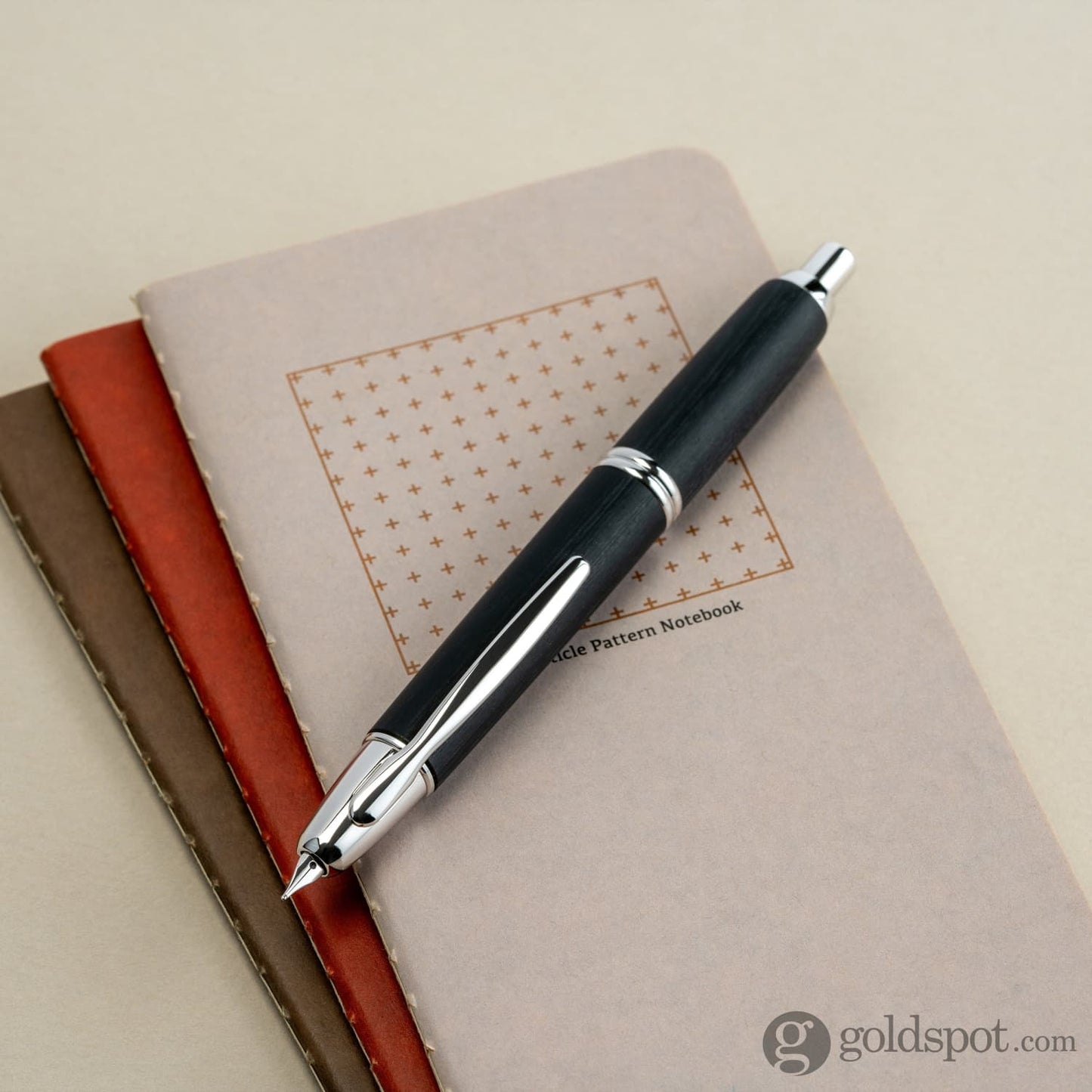 Pilot Vanishing Point Fountain Pen in Birchwood Black - 18K Gold Fountain Pen