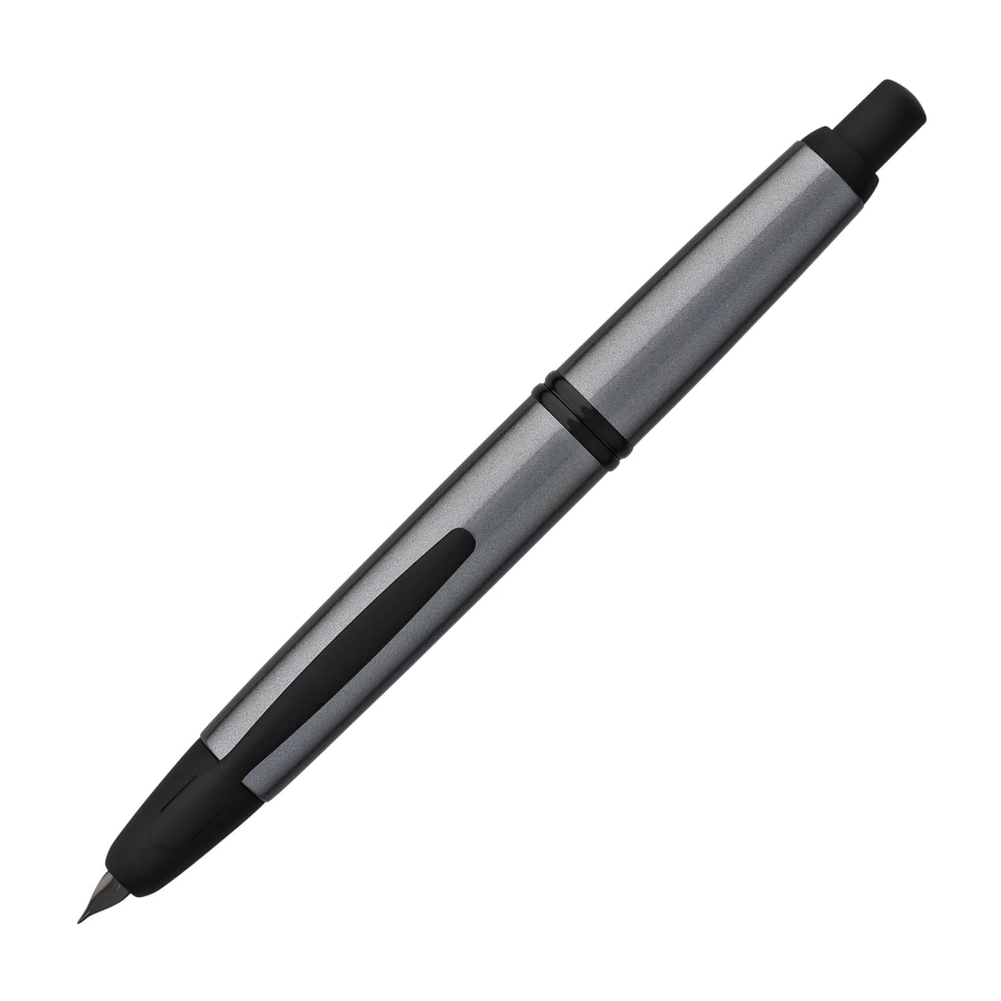 Pilot Vanishing Point Fountain Pen in Gun Metal Gray & Matte Black - 18K Gold Fountain Pen