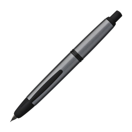 Pilot Vanishing Point Fountain Pen in Gunmetal Gray & Matte Black - 18K Gold