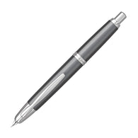 Pilot Vanishing Point Fountain Pen in Gunmetal Gray & Rhodium - 18K Gold
