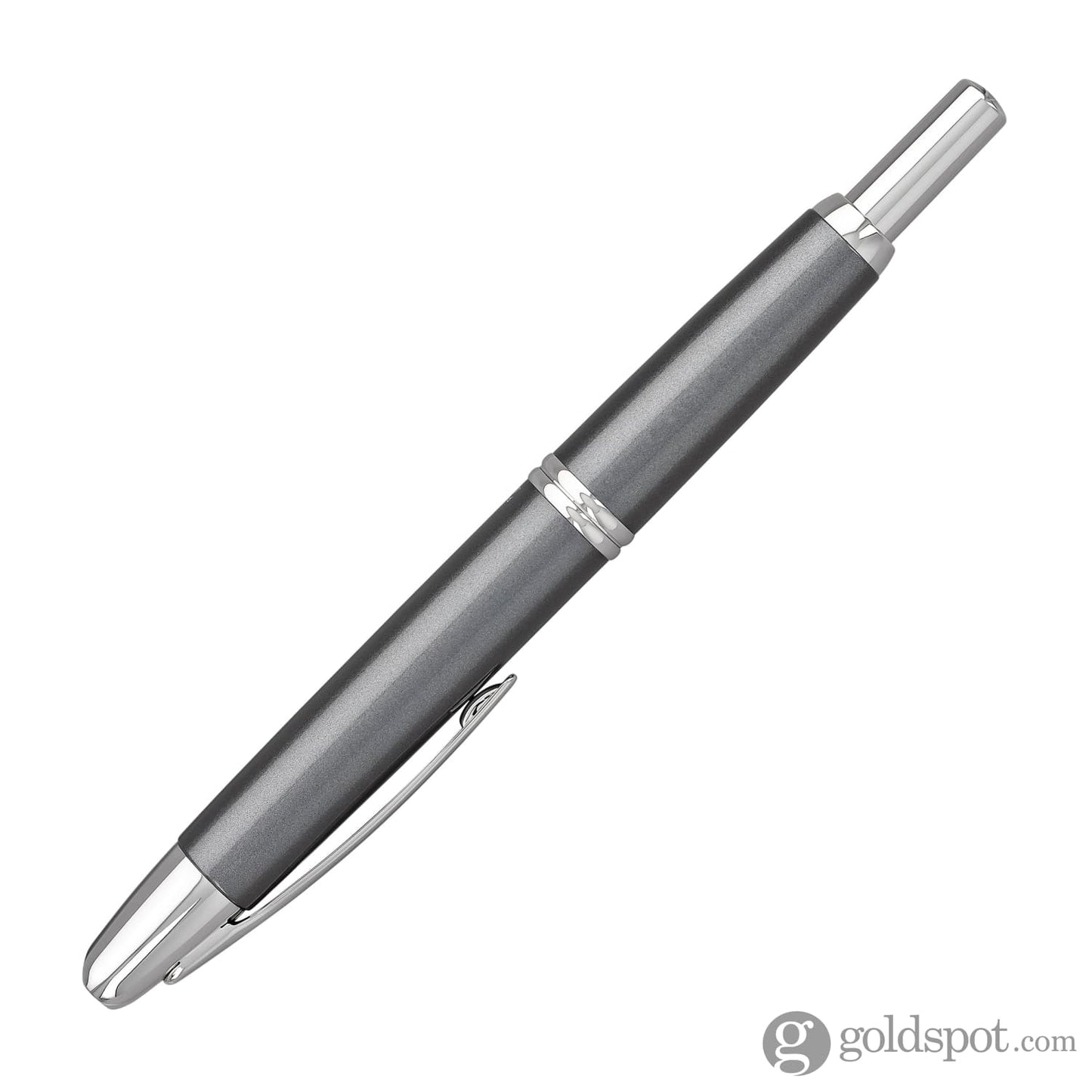 Pilot Vanishing Point Fountain Pen in Gun Metal Gray & Rhodium - 18K Gold Fountain Pen