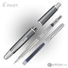 Pilot Vanishing Point Fountain Pen in Gun Metal Gray & Rhodium - 18K Gold Fountain Pen