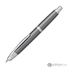 Pilot Vanishing Point Fountain Pen in Gun Metal Gray & Rhodium - 18K Gold Fountain Pen