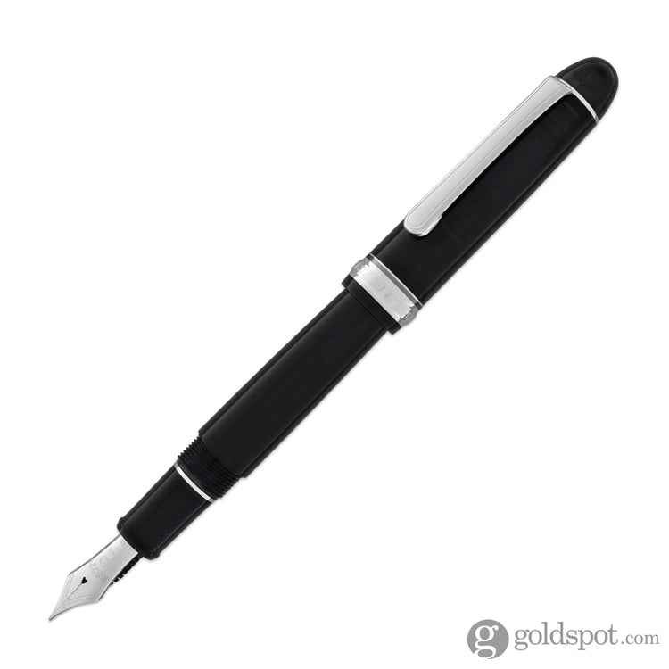 Platinum 3776 Century Fountain Pen in Black Diamond with Rhodium Trim - 14K Gold Broad Fountain Pen