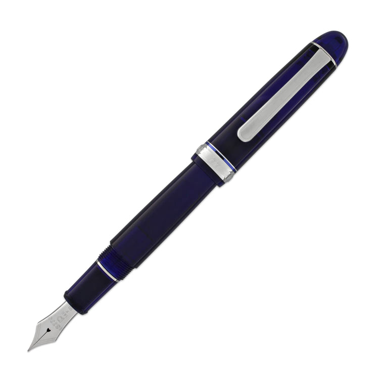 Platinum 3776 Century Fountain Pen in Chartres Blue with Rhodium Trim - 14K Gold Extra Extra Fine Fountain Pen