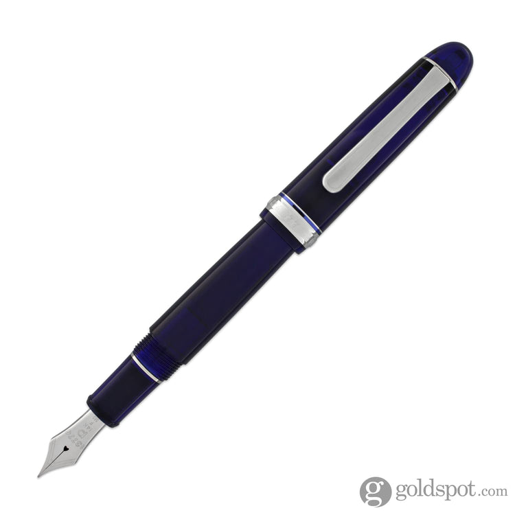 Platinum 3776 Century Fountain Pen in Chartres Blue with Rhodium Trim - 14K Gold Fine Fountain Pen