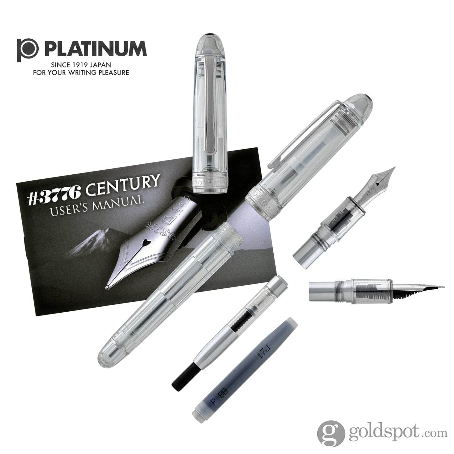 Platinum 3776 Century Fountain Pen in Oshino with Rhodium Trim - 14K Gold Fountain Pen