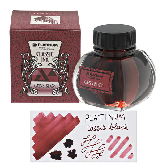 Platinum Classic Bottled Ink in Cassis Black - 60 mL