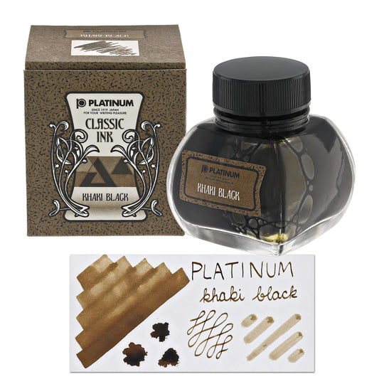 Platinum Classic Bottled Ink in Khaki Black - 60 mL